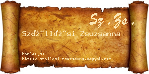 Szőllősi Zsuzsanna névjegykártya